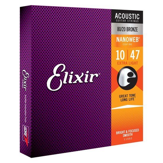 Elixir 11002 Nanoweb snarenset voor akoestische western gitaar