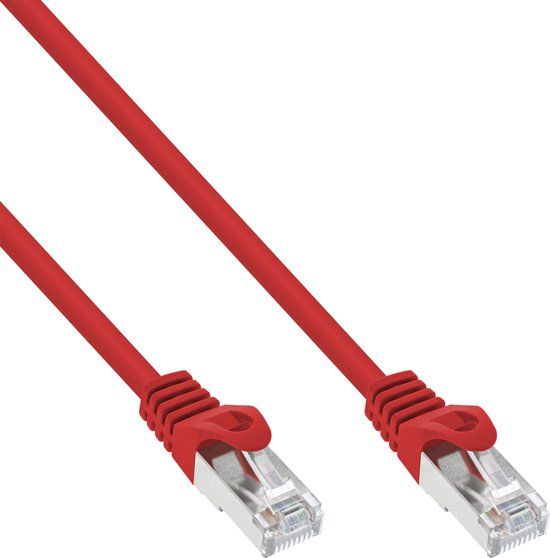 InLine® Patchkabel, F/UTP, Cat.5e, rood, 10m