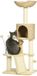 PawHut Kattenkrabpaal Hout 45x40x116cm Beige