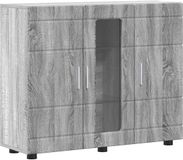 vidaXL Houten Kast Grijs Sonoma Bewerkt hout
