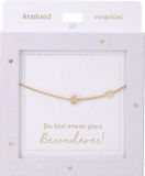Depesche armband goud met S-hanger en hartje