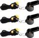 JHubers Goods - Lot de 3 sifflets en acier inoxydable avec cordon - Noir