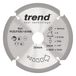 Trend PCD cirkelzaagblad van vezelcement, diameter 184 mm, boring 30 mm, 4 tanden, zaaglijn 2,2 mm, haak +12°, PCD, grove afwerking, PCD/FSB/1844B