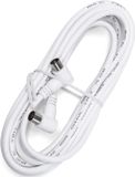 Aigostar Coax Kabel - 5 Meter - Haakse Connectoren - Wit