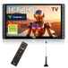 Xoro PTL 1450 V2 35,5 cm (14 inch) draagbare DVB-T/T2 televisie (freenet TV voor privézender, 12-24V autolader, ingebouwde accu, HDMI IN, antenne) grijs