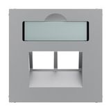 LEGRAND, SEANO afdekking 2x RJ45 voor gegevensdozen van Metz, Telegärtner en Rutenbeck, incl. tekstveld, kleur: aluminium gelakt, 765259