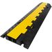 VEVOR Canalina Passacavi Elettriche 4 Pezzi 100x25x5cm Pedane Passacavo A Pavimento In Gomma 2 Slot Capacit? 40T Passacavo Per Pavimento Con 2 Canali