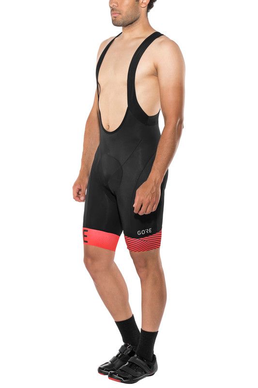 Gore Wear C5 Optiline Bib Shorts Heren rood/zwart - 4017912017558