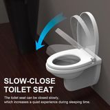 Merkloos / Sans marque Shenzhen Haorui Industrial Technology Co., Ltd. Toiletdeksel met snelsluiting, Duroplast, Wit