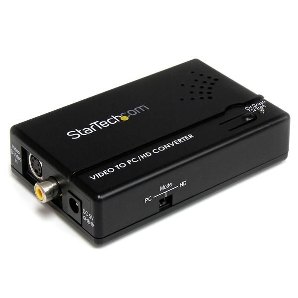 StarTech.com Composiet en S-Video naar VGA Video Converter - Zwart