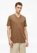 s.Oliver T-shirt col V uni Manches courtes Coton Marron M