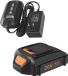 Merkloos / Sans marque Wan GmbH Lithium accu 20V 2500mAh Li-Ion voor elektrisch gereedschap – Vervangt Worx 20V accu en oplader