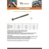 Vis Express Vis Terrasse Tête Fraisée Bombée Tfb Torx T20 4.5x50 Inox A4-1 Pièce