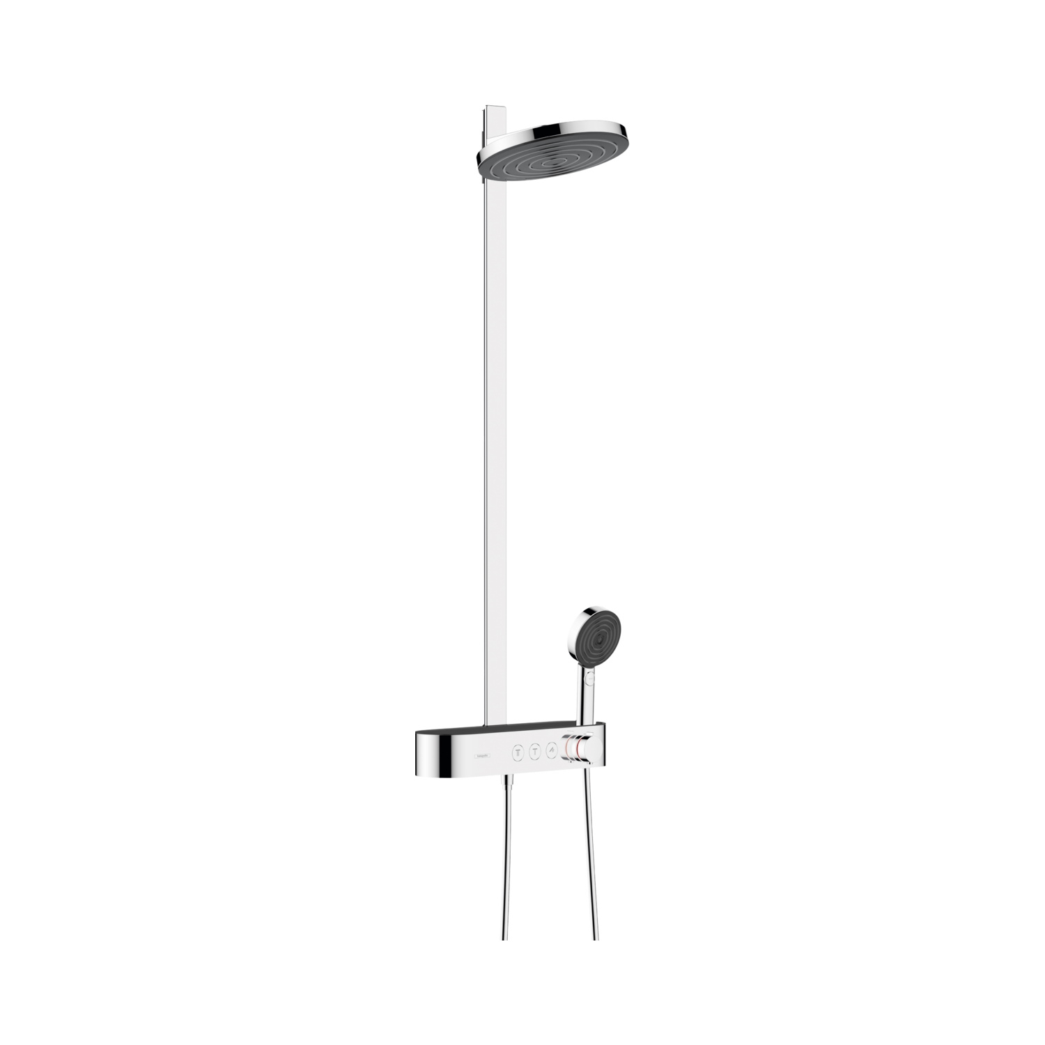 Hansgrohe Regendouche set hansgrohe pulsify s showerpipe 2 jets ecosmart met showertablet select 400 chroom