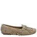 Babouche Hella-173 leren suède mocassins met franjes beige