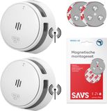 SAVS S10-W Détecteur de fumée sans fil connectable - 2 pièces