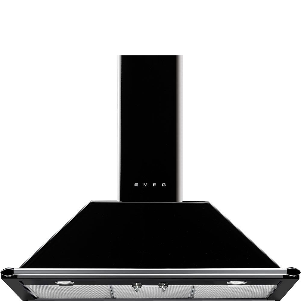 Smeg KT90BLE - 90cm Zwarte Wandafzuigkap - 567 m³/uur - Energieklasse A