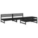 VidaXL 4-delige Loungeset Massief Bois Zwart