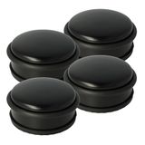 Westcott Deurstopper van roestvrij staal, zwart, 4 stuks