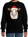 Bellatio Decorations Kersttrui / sweater boerderijdieren - kinderen - Schaap - zwart - kerstmuts - Kerstmis 98/104