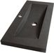 Brauer Magma Wastafel Ondiep - 80 cm - met 1 Spoelbak en 1 Kraangat - Natuursteen Basalt Antraciet