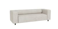 S-Style Möbel Canapé 3 places, 175 x 80 x 65 cm, autoportant, en tissu côtelé, résistant aux rayures, Viggo, beige