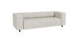 S-Style Möbel Canapé 3 places, 175 x 80 x 65 cm, autoportant, en tissu côtelé, résistant aux rayures, Viggo, beige