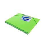 Grafoplás Maxiplás 39833020 map met 30 vakken, A4, spiraalbinding, met envelop, groen