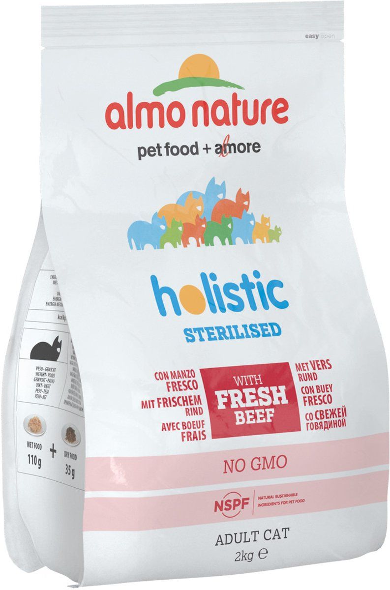 Almo Nature Holistic Sterilised Kattenvoer - Rundvlees & Rijst - 2 kg