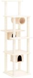 vidaXL Kattenmeubel met sisal krabpalen 169 cm crèmekleurig
