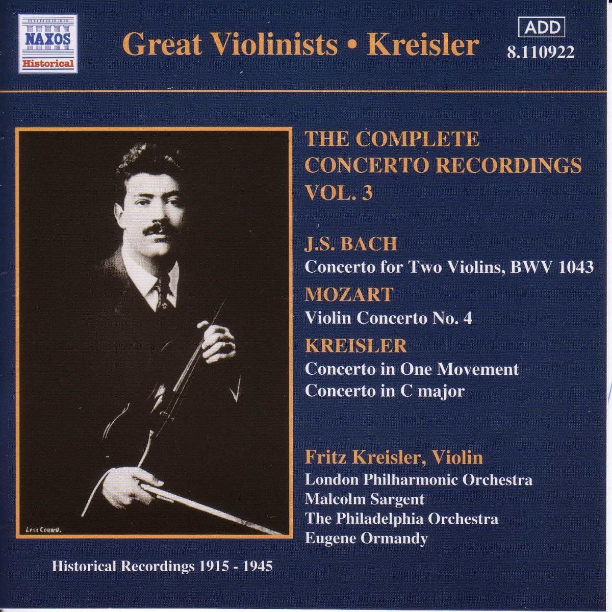 OUTHERE Bach.Mozart.Kreisler:Violin Co