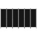 vidaXL Zwarte Paravent - 6 Panelig - 300x180 cm - Ruimteverdeler