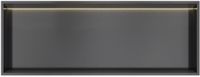 Hotbath &More Inbouwnis - 30 x 80 x 10 cm - met LED-verlichting - Geborsteld Zwart PVD
