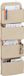Merkloos Relaxdays hangende wandorganizer - 4 vakken - deur organizer met ophanghaken - vlies - beige