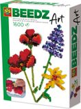 SES Creative Beedz Art 3D Mini Bloemen Boeket - 1600 Strijkkralen met Grondplaten en Tape - Vanaf 12 Jaar