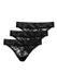 SNOCKS Tanga van Kant - Dames Ondergoed - 3 Stuks - Maat L - Zwart