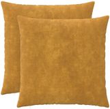 vidaXL - Kussensloop - 2 pcs - HEERLEN - Geel - 80 x 80 cm - Microfiber Fleece