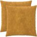 vidaXL - Kussensloop - 2 pcs - HEERLEN - Geel - 80 x 80 cm - Microfiber Fleece