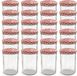 Oputec 24x 440ml bocaux de conserve / bocaux de stockage TO Ø 82 mm – bocaux en verre – couvercle à vis métallique à carreaux rouge et blanc – bocaux de conserve
