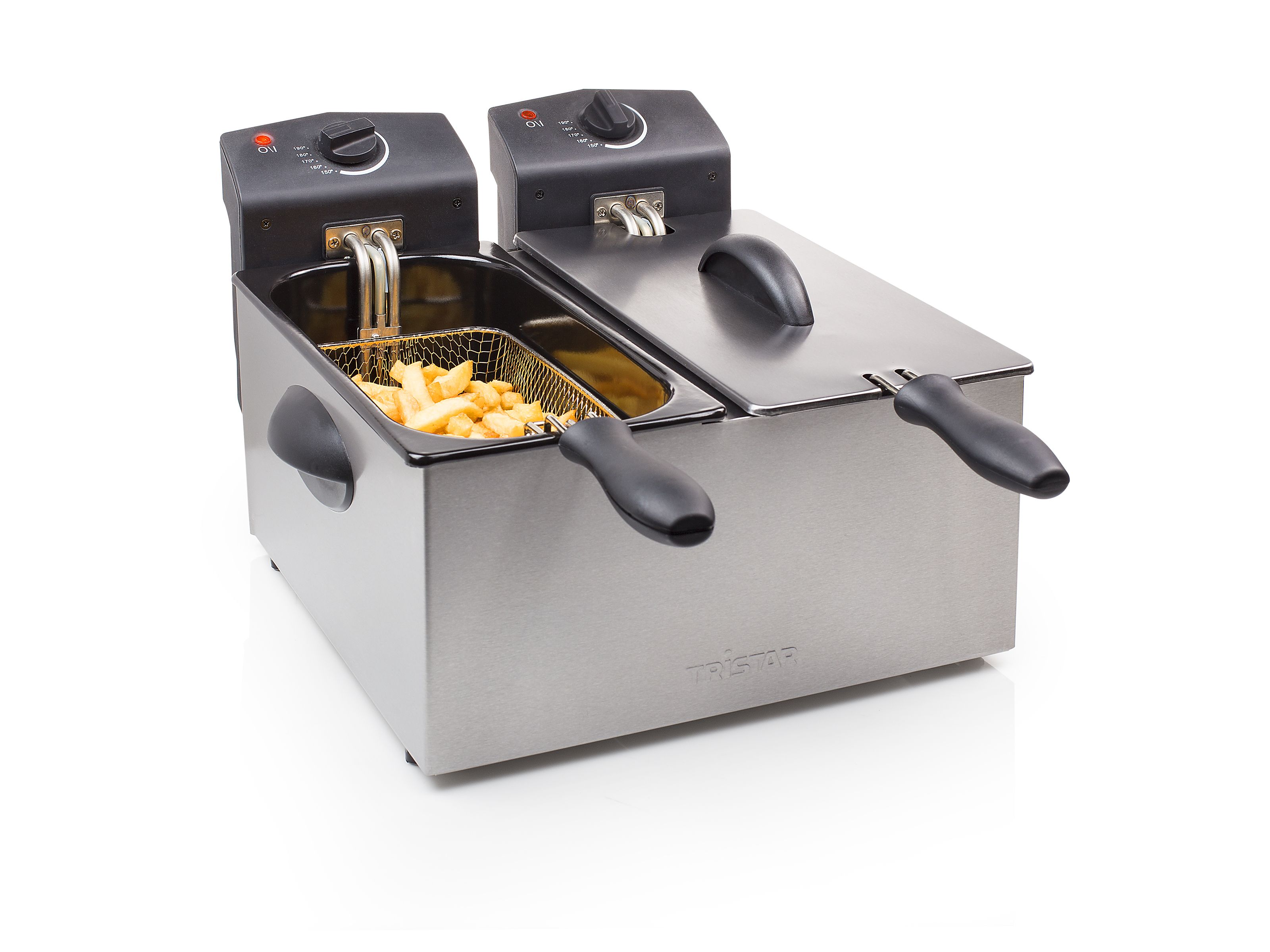 Tristar FR-6937 Dubbele Friteuse - 6L - 3600W - Zwart/RVS