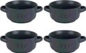 Cosy & Trendy Soepkom van Aardewerk - 12 Stuks - Donkergrijs - 13,5 cm Diameter