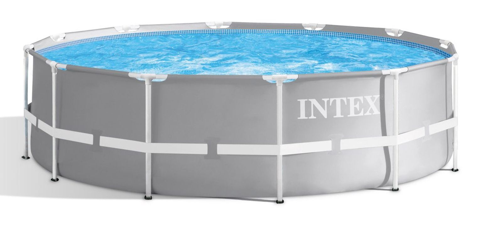 Intex Prism Frame Opzetzwembad Set - Ø 366 x 99 cm - Grijs