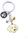 Allecto plus - Médaillon de chien sympa Porte-clés Métal - Labrador Retriever - Jaune 2.5*2.5cm