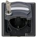 Kopp Blue Electric - geaard stopcontact met klapdeksel en veiligheidsslot (nr. 0), kleur: antraciet, 103415000