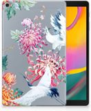 B2Ctelecom Samsung Galaxy Tab A 10.1 (2019) Tablethoesje Bird Flowers