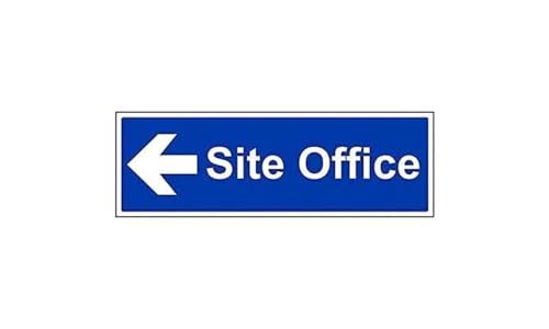VSafety Site Office Sign - Arrow Left - 450mm x 150mm - Rigid Plastic