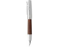 Faber-Castell Stylo plume E-motion Chrome/Poire Marron M