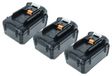 vhbw 3x batterie compatible avec Makita BUB360RDE, BUB360, BML360, BLM430, BHR261TRDE, BLM430ZX2C, BLM430Z, BLM430RDE outil (3000 mAh, Li-Ion, 36 V)