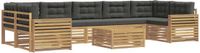 vidaXL - Buiten - bank - set - 8 - st - Wit - en - antracietkleurig