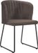Soof&Tess Siena Eetkamerstoel - Set van 2 - Bruin - Velvet - Industrieel - Met armleuning